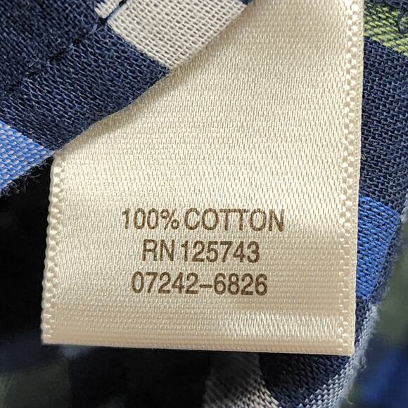 Christopher & Banks Jacket Womens XL Blue Green Check Plaid Cotton 3/4 Sleeve - Picture 7 of 11